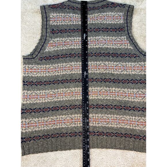 VTG American Eagle Sweater Vest Mens L Wool Silk Argyle Knicker Golf - Picture 5 of 5